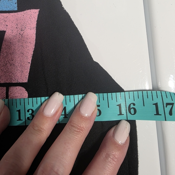 Grateful Dead Custom Cut Cropped Black Tank Top with Pink and Blue Bear M? - Picture 13 of 15